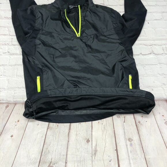 Nike Golf Men Pullover 1/4 Zip Windbreaker Jacket Size Small Black B323 -19 - Picture 10 of 16